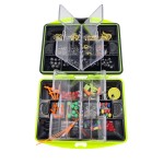 Fishing accessories kit, 24 compartments, 186 pieces, green box